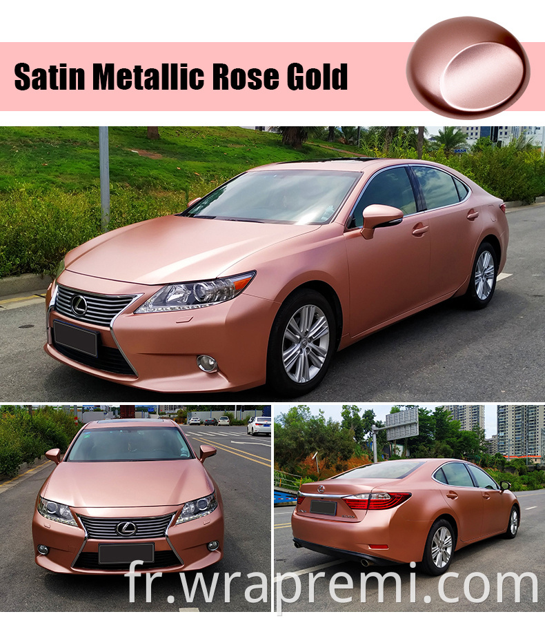 Satin Metallic Rose Gold